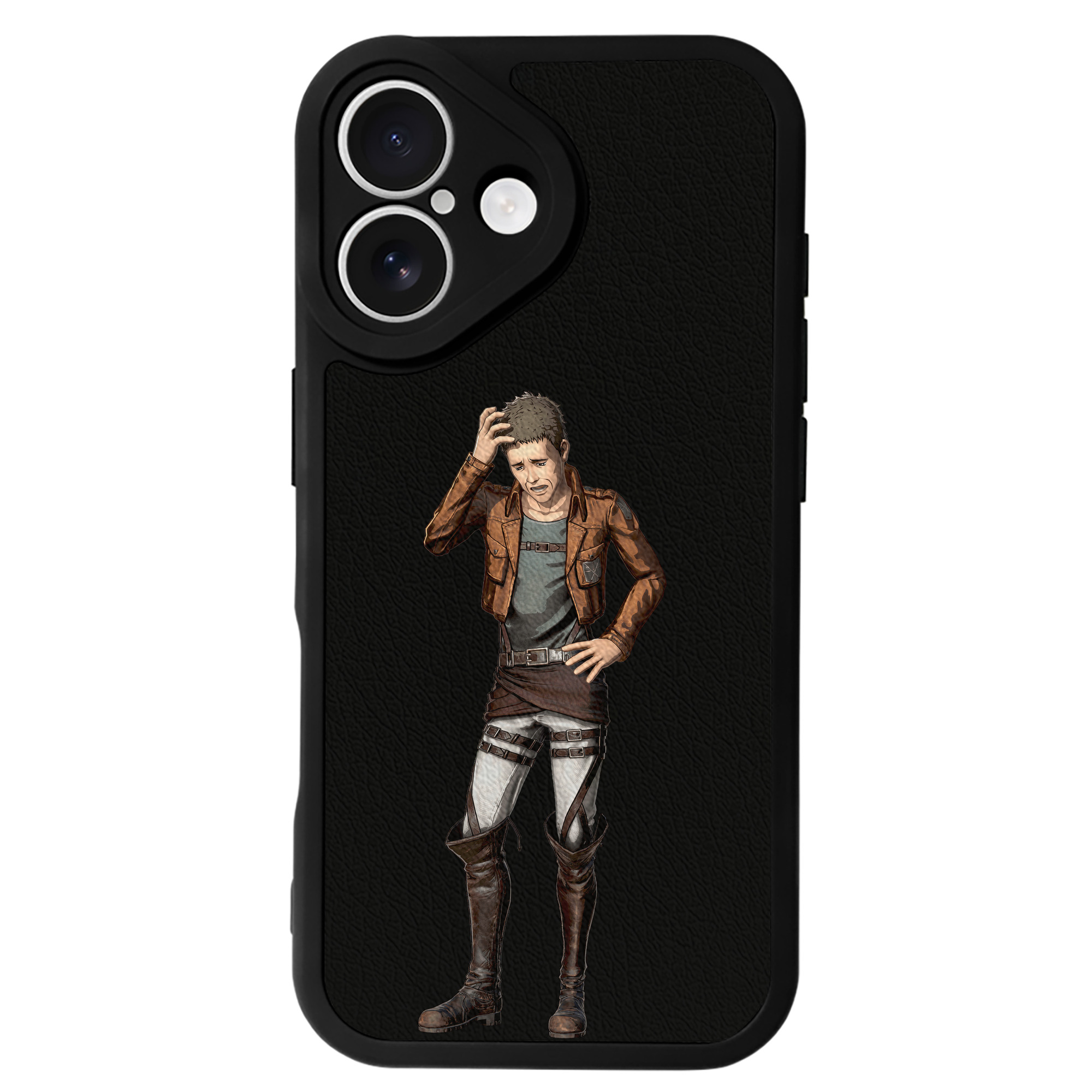 （画像用） 進撃の巨人 Attack on Titan 【iPhone 16シリーズ対応】シリコンスマホケース（レザー調） 材質：シリコン